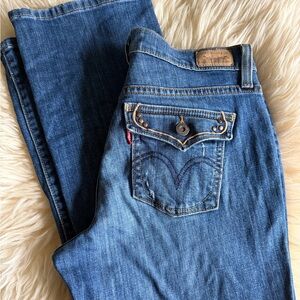 Levi’s 515 Boot Cut Jeans Y2K Low Rise Blue Denim